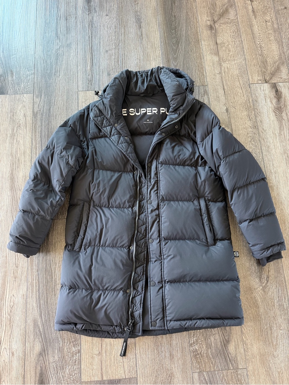 Aritzia Super Puffer Long Coat - Black